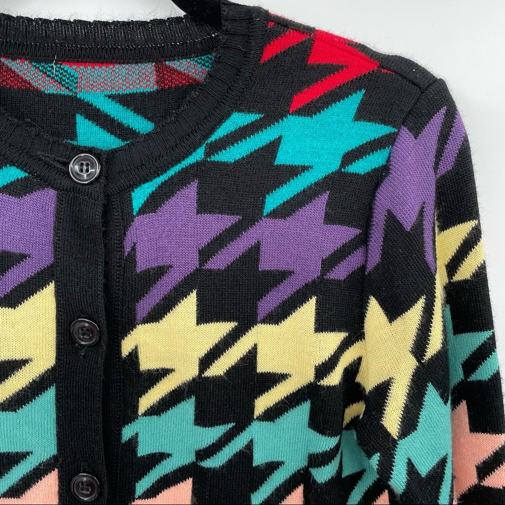 ASOS Multicolor Houndstooth Cardigan - Picture 4 of 13